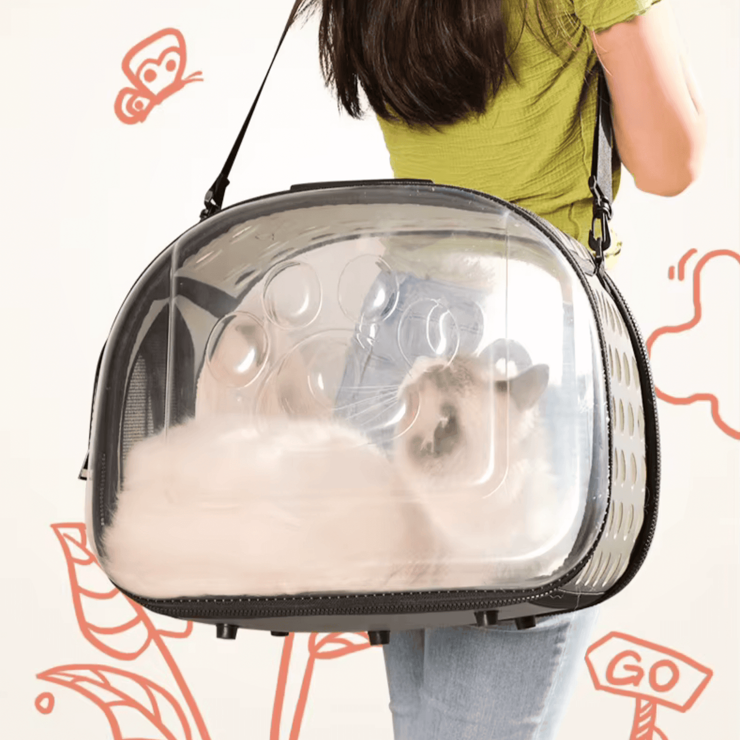 Découvrez notre sac à dos transparent pliable pour animaux de compagnie, idéal pour les voyages et les sorties avec votre chat ou petit chien. Sac à dos pour animaux, sac à dos transparent, sac à dos pliable, sac à dos pour chat, sac à dos pour chien, sac à dos pour animaux de compagnie, sac à dos pour voyages, sac à dos pour randonnées, sac à dos pour avion, sac à dos pour vétérinaire, sac à dos confortable, sac à dos sécurisé, sac à dos léger.