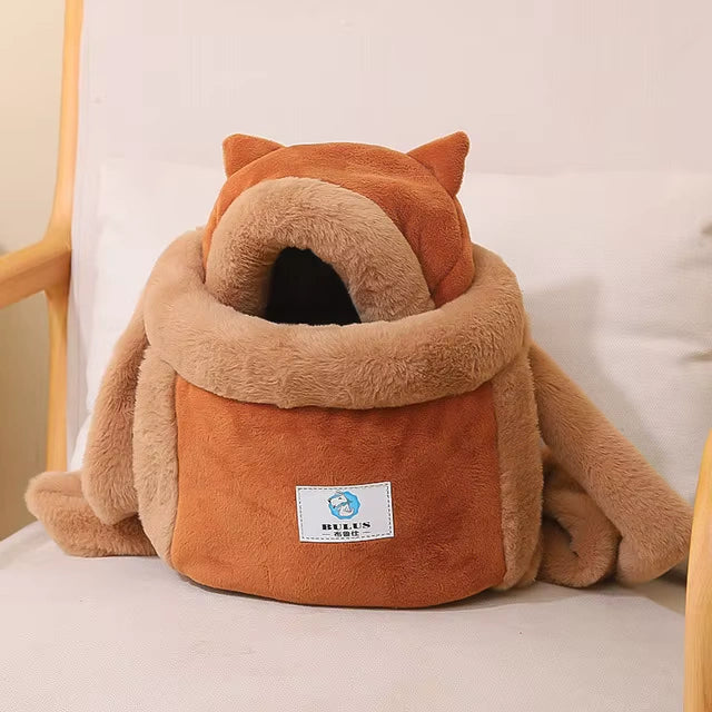 Sac à dos en peluche pour animaux de compagnie