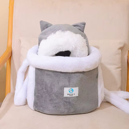 Sac à dos en peluche pour animaux de compagnie