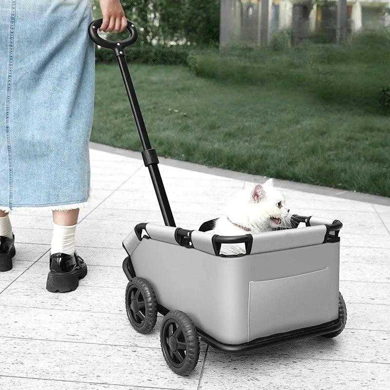 Découvrez notre petite poussette pour animaux de compagnie, idéale pour les chiens et chats de petite taille. Conçue pour offrir confort et sécurité, cette poussette portable est parfaite pour les promenades en ville, les sorties au parc ou les courses. Petite poussette, animaux de compagnie, chiens, chats, confort, sécurité, design compact, léger, manœuvrable, rangement facile, stabilité, matériaux de haute qualité, durabilité, protection, promenades en ville, sorties au parc, compagnons à quatre pattes.