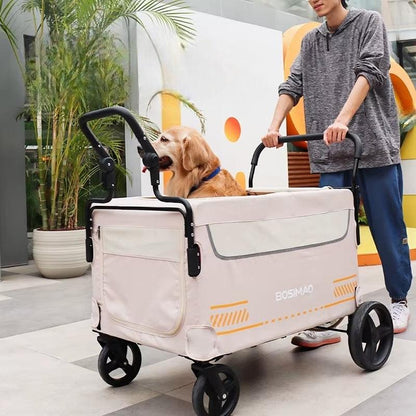 Découvrez notre super grand chariot pour animaux de compagnie, idéal pour promener vos compagnons en toute sécurité et confort. chariot pour animaux de compagnie, grand chariot pour chien, chariot pour chien de grande taille, chariot pour animaux, chariot pliable pour animaux, chariot pour chien robuste.