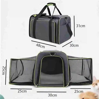 Découvrez notre sac de voyage extensible pour animaux de compagnie, le compagnon idéal pour les voyages avec votre animal préféré. Sac de voyage extensible, sac de voyage pour animaux, sac de voyage pour chien, sac de voyage pour chat, sac de voyage pour petit animal, sac de voyage confortable, sac de voyage sécurisé, sac de voyage durable, sac de voyage respirant, sac de voyage pratique, sac de voyage élégant.