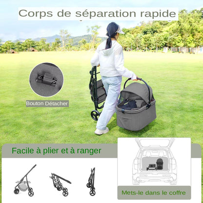 Découvrez notre poussette pliable 3 roues pour animaux de compagnie, idéale pour promener vos chiens et chats en toute sécurité et confort. Poussette pliable 3 roues pour animaux de compagnie, poussette pour chien, poussette pour chat, poussette animaux, poussette pliable, poussette 3 roues, poussette confortable.