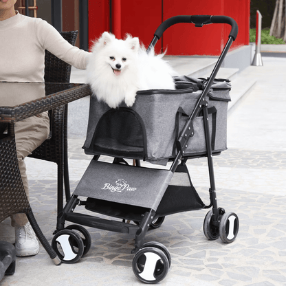 Découvrez notre grande poussette pour animaux de compagnie avec chariot amovible, conçue pour offrir confort et sécurité à vos chiens et chats lors de vos promenades. Grande poussette pour animaux de compagnie, poussette pour chien, poussette pour chat, chariot amovible, poussette animaux, poussette confortable, poussette sécurisée, poussette omnidirectionnelle, poussette pliable, poussette avec frein, poussette pour animaux de taille moyenne.