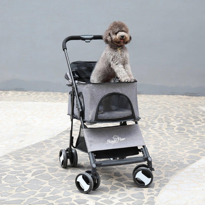 Découvrez notre grande poussette pour animaux de compagnie avec chariot amovible, conçue pour offrir confort et sécurité à vos chiens et chats lors de vos promenades. Grande poussette pour animaux de compagnie, poussette pour chien, poussette pour chat, chariot amovible, poussette animaux, poussette confortable, poussette sécurisée, poussette omnidirectionnelle, poussette pliable, poussette avec frein, poussette pour animaux de taille moyenne.