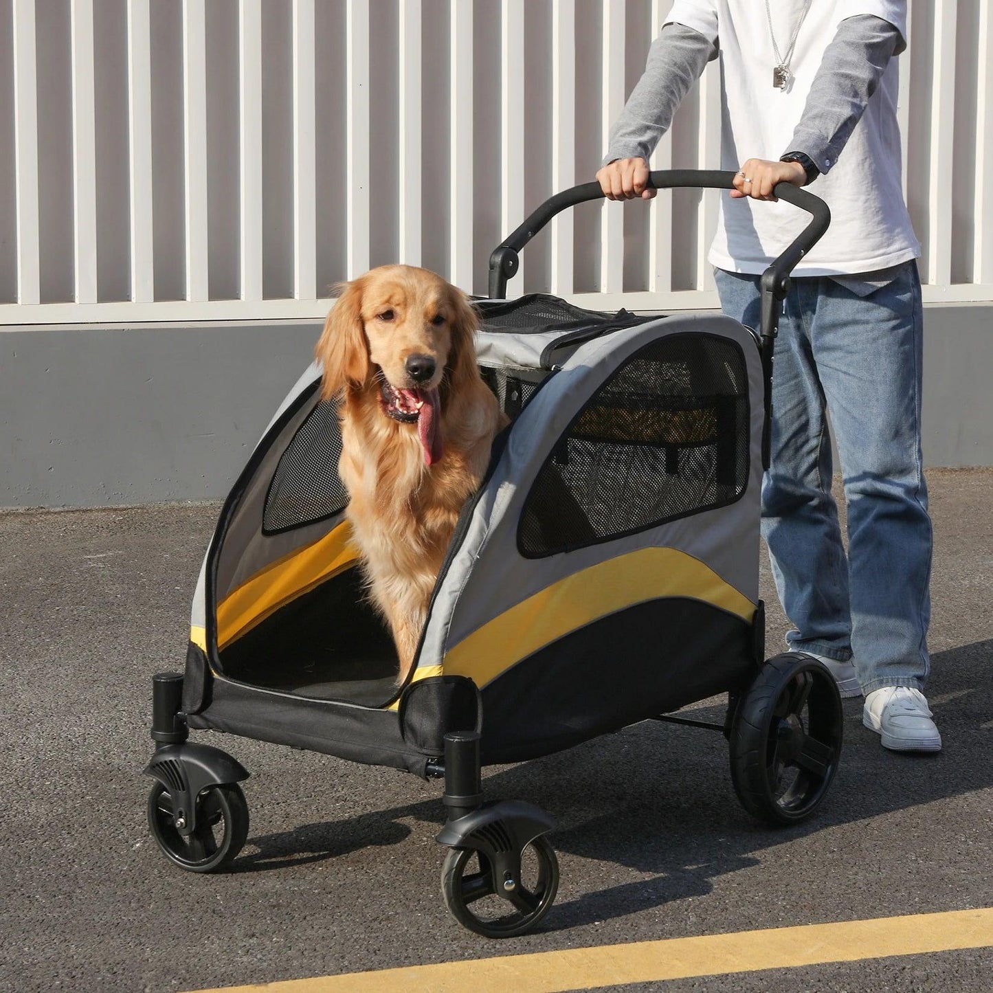 Poussette ultra-large pour chien