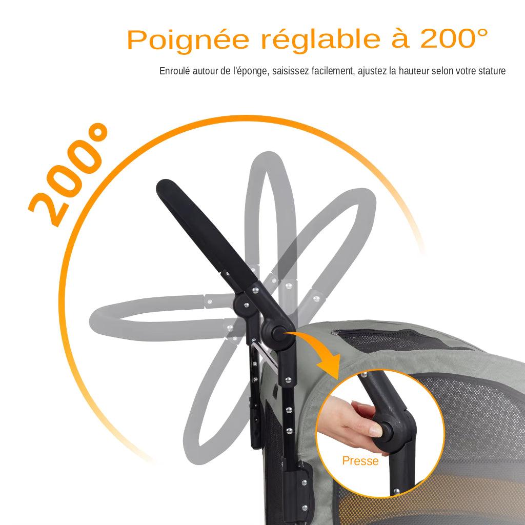 Découvrez notre poussette ultra-large pour chien, spécialement conçue pour offrir un espace généreux et confortable à vos compagnons à quatre pattes. Poussette ultra-large pour chien, poussette chien ultra-large, poussette grande taille chien, poussette multiple chiens, poussette chien spacieuse, poussette chien confortable, poussette chien sécurisée, poussette chien robuste, poussette chien durable, poussette chien stable, poussette chien tous terrains