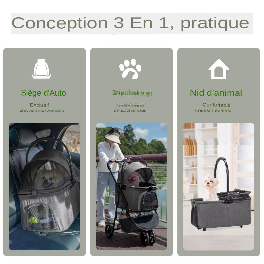 Découvrez notre poussette pliable 3 roues pour animaux de compagnie, idéale pour promener vos chiens et chats en toute sécurité et confort. Poussette pliable 3 roues pour animaux de compagnie, poussette pour chien, poussette pour chat, poussette animaux, poussette pliable, poussette 3 roues, poussette confortable.