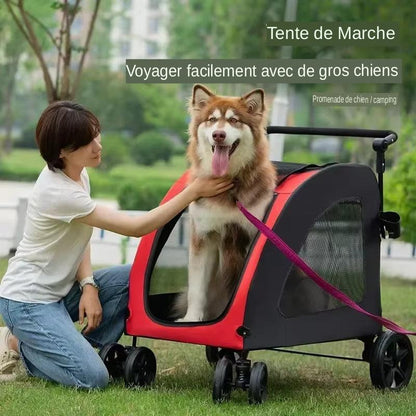 Découvrez notre grand chariot pliable pour chien et chat, conçu pour offrir confort et sécurité à vos animaux de compagnie lors de vos déplacements.&nbsp;Grand chariot pliable, chien, chat, animaux de compagnie, confort, sécurité, capacité de charge, 50 kg, matériaux robustes, durables, stabilité, protection, design pliable, rangement facile, transport pratique, promenades en ville, sorties au parc, voyages, polyvalent, compagnons à quatre pattes.