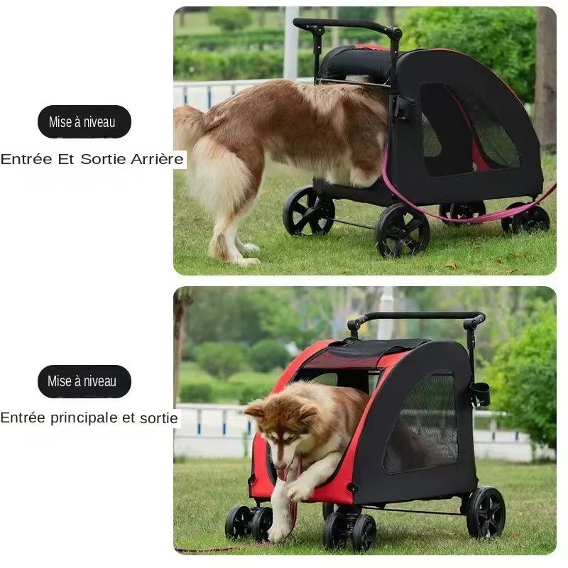 Découvrez notre grand chariot pliable pour chien et chat, conçu pour offrir confort et sécurité à vos animaux de compagnie lors de vos déplacements.&nbsp;Grand chariot pliable, chien, chat, animaux de compagnie, confort, sécurité, capacité de charge, 50 kg, matériaux robustes, durables, stabilité, protection, design pliable, rangement facile, transport pratique, promenades en ville, sorties au parc, voyages, polyvalent, compagnons à quatre pattes.